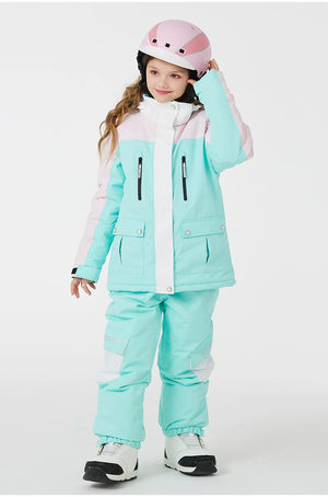 Combinaison de ski / snowboard pour enfants, coupe - vent, imperméable, ensemble de neige d'hiver "Artic King - Queen 103" - Planète Rando