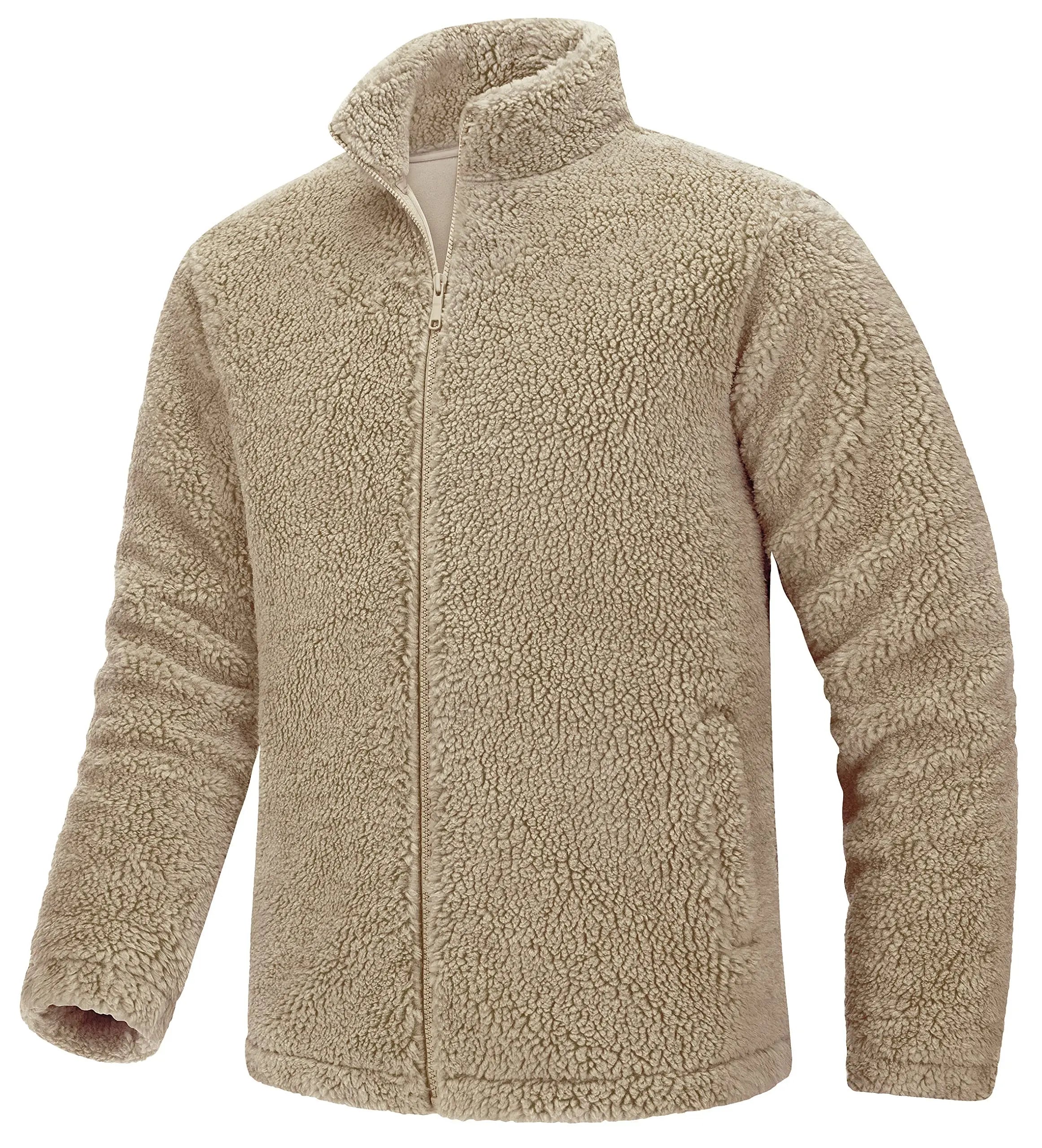 Pull en polaire / veste sherpa chaude zippée intégrale pour homme "TACVASEN - TJ605"