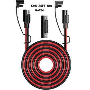 Rallonge pour allume-cigare 12 V/24 V Planète Rando, câble spiralé de 8 m, connecteurs SAE, sécurité camping et plein air.