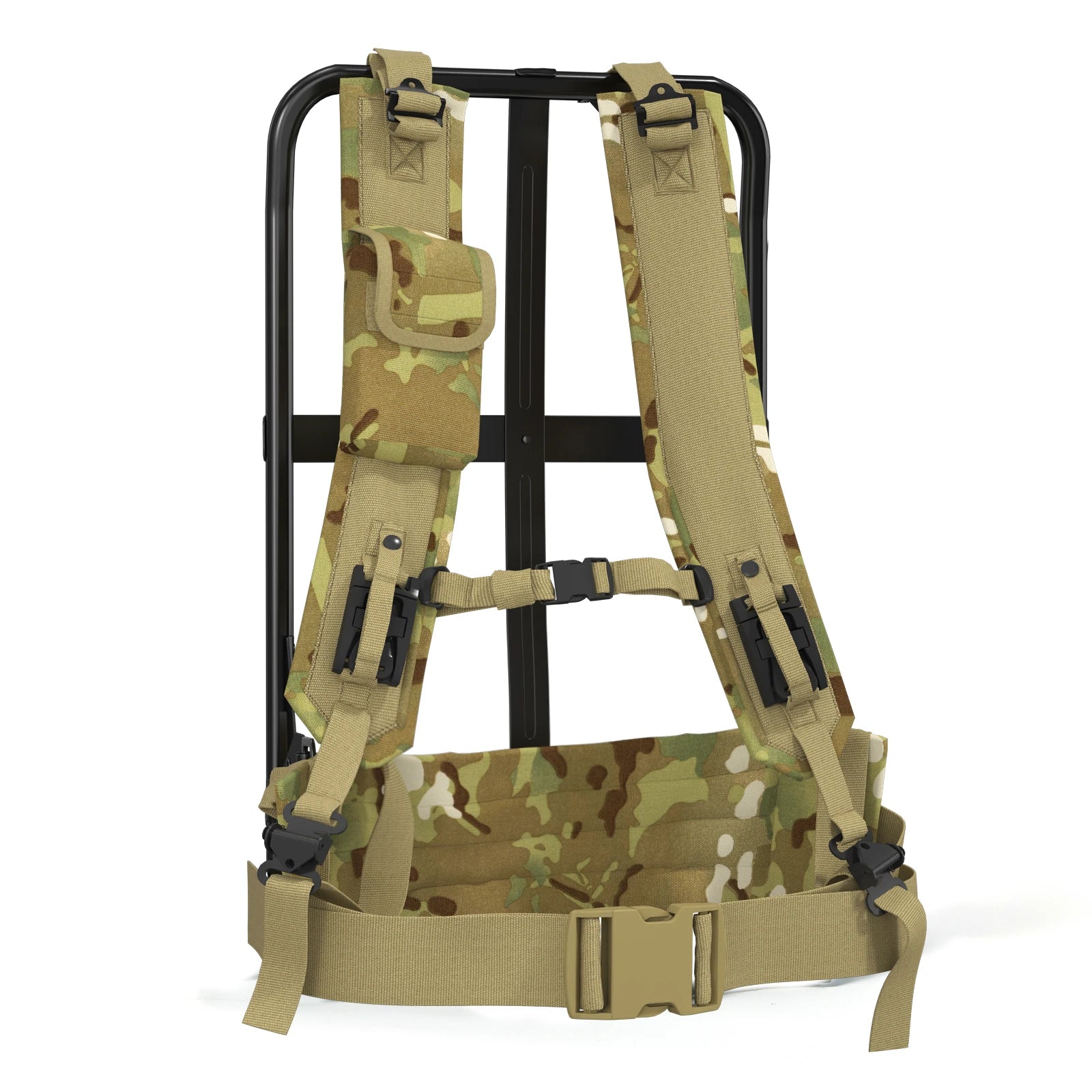 Système de cadre en aluminium pour sac à dos avec coussinet rénal et ceinture abdominale "AKmax - Alice Frame"