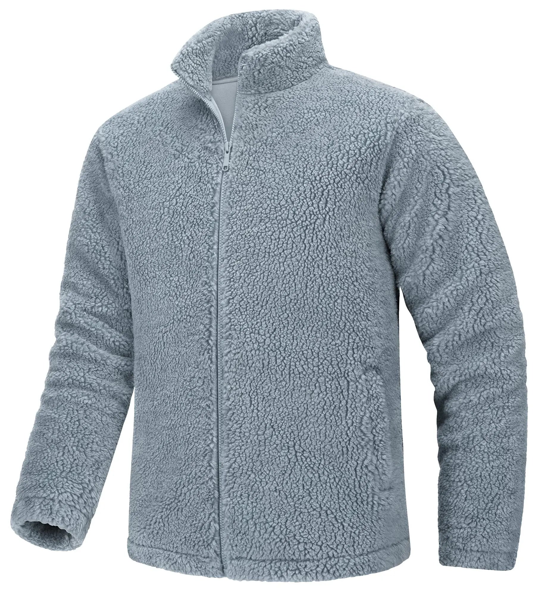 Pull en polaire / veste sherpa chaude zippée intégrale pour homme "TACVASEN - TJ605"