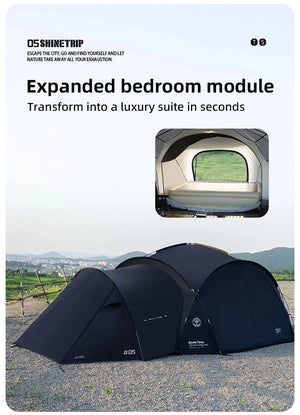 Accessoires pour tente dôme : pod de couchage, silo - tunne, auvent d'expansion et tapis de sol "ShineTrip - Expendable modules" - Planète Rando