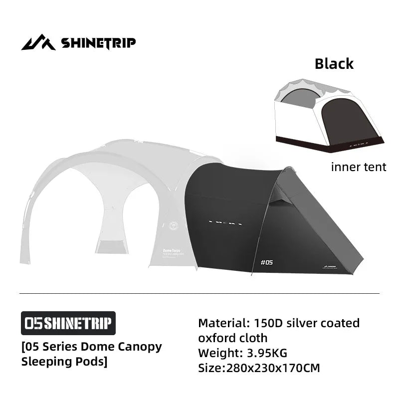 Accessoires pour tente dôme : pod de couchage, silo - tunne, auvent d'expansion et tapis de sol "ShineTrip - Expendable modules" - Planète Rando