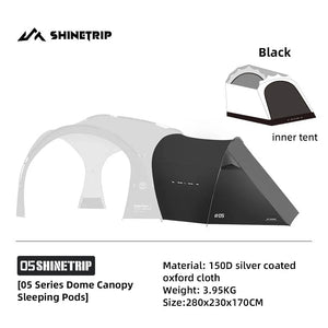Accessoires pour tente dôme : pod de couchage, silo - tunne, auvent d'expansion et tapis de sol "ShineTrip - Expendable modules" - Planète Rando