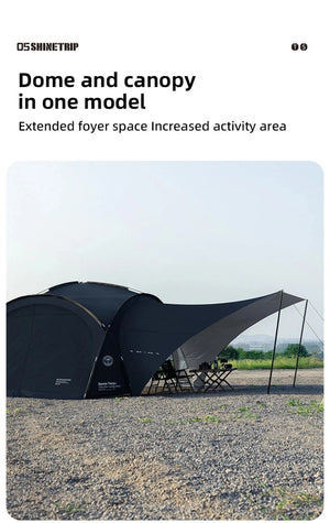 Accessoires pour tente dôme : pod de couchage, silo - tunne, auvent d'expansion et tapis de sol "ShineTrip - Expendable modules" - Planète Rando