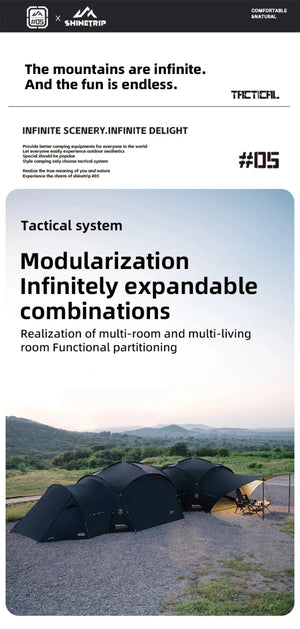 Accessoires pour tente dôme : pod de couchage, silo - tunne, auvent d'expansion et tapis de sol "ShineTrip - Expendable modules" - Planète Rando