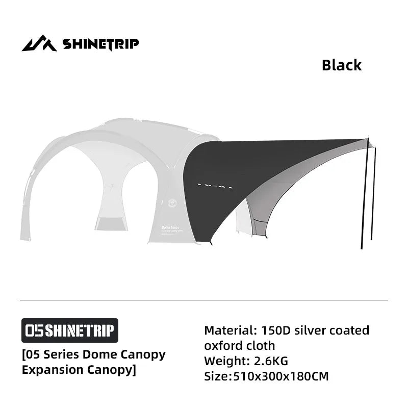 Accessoires pour tente dôme : pod de couchage, silo - tunne, auvent d'expansion et tapis de sol "ShineTrip - Expendable modules" - Planète Rando