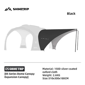 Accessoires pour tente dôme : pod de couchage, silo - tunne, auvent d'expansion et tapis de sol "ShineTrip - Expendable modules" - Planète Rando