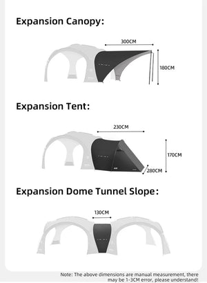 Accessoires pour tente dôme : pod de couchage, silo - tunne, auvent d'expansion et tapis de sol "ShineTrip - Expendable modules" - Planète Rando