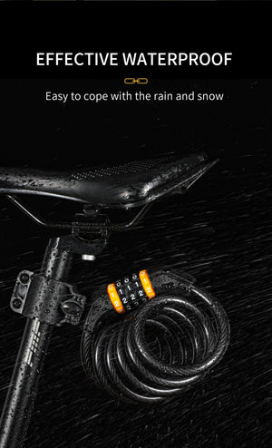 Antivol à câble en acier pour vélo VTT, vélo de route avec mot de passe "WEST BIKING - YP0705061 - 062" - Planète Rando