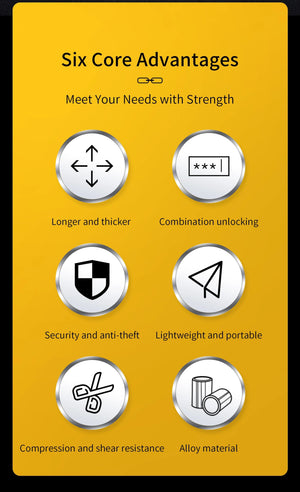 Antivol à câble en acier pour vélo VTT, vélo de route avec mot de passe "WEST BIKING - YP0705061 - 062" - Planète Rando