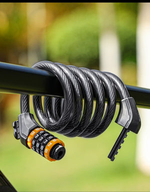 Antivol à câble en acier pour vélo VTT, vélo de route avec mot de passe "WEST BIKING - YP0705061 - 062" - Planète Rando