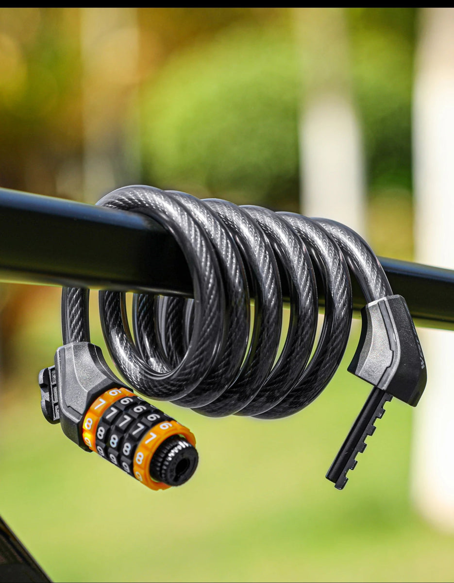 Antivol à câble en acier pour vélo VTT, vélo de route avec mot de passe "WEST BIKING - YP0705061 - 062" - Planète Rando