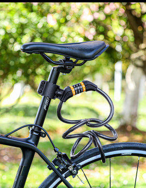 Antivol à câble en acier pour vélo VTT, vélo de route avec mot de passe "WEST BIKING - YP0705061 - 062" - Planète Rando