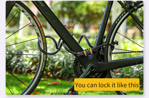 Antivol à câble en acier pour vélo VTT, vélo de route avec mot de passe "WEST BIKING - YP0705061 - 062" - Planète Rando