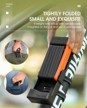 Antivol pliable pour vélo, VTT, route et gravel "WEST BIKING - YP0705071" - Planète Rando