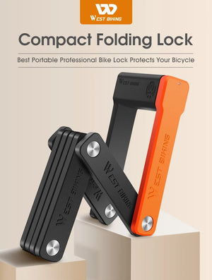 Antivol pliable pour vélo, VTT, route et gravel "WEST BIKING - YP0705071" - Planète Rando