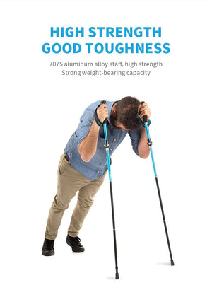 Bâton de randonnée ultraléger et pliable en alliage d'aluminium 275g "Naturehike - ST09 Walking Sticks" - Planète Rando