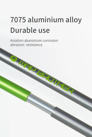 Bâtons de trail / randonnée pliables à verrouillage rapide "Map Brother - M3031" - Planète Rando