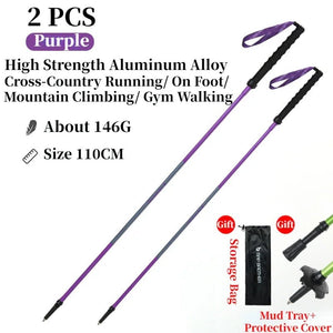 Bâtons de trail / randonnée pliables à verrouillage rapide "Map Brother - M3031" - Planète Rando