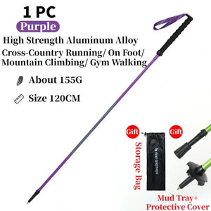 Bâtons de trail / randonnée pliables à verrouillage rapide "Map Brother - M3031" - Planète Rando