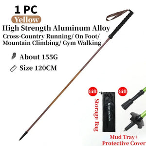 Bâtons de trail / randonnée pliables à verrouillage rapide "Map Brother - M3031" - Planète Rando