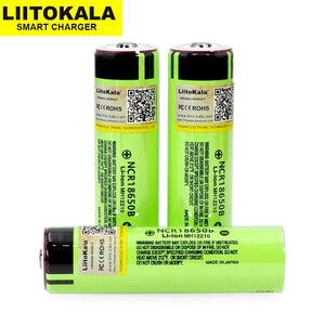 Batterie au Lithium Rechargeable 3.7V, 3400mah, 18650 "Liitokala - NCR18650B" - Planète Rando