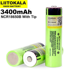 Batterie au Lithium Rechargeable 3.7V, 3400mah, 18650 "Liitokala - NCR18650B" - Planète Rando