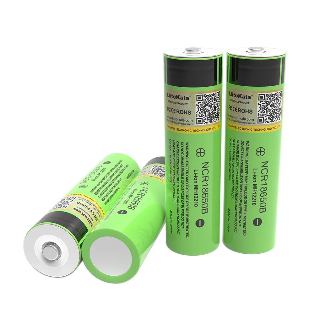Batterie au Lithium Rechargeable 3.7V, 3400mah, 18650 "Liitokala - NCR18650B" - Planète Rando