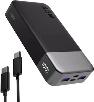 Batterie externe de 20 000 mAh, charge rapide 45 W avec affichage LED "NOBIS - N4520" - Planète Rando