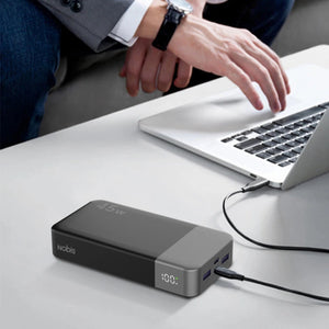 Batterie externe de 20 000 mAh, charge rapide 45 W avec affichage LED "NOBIS - N4520" - Planète Rando
