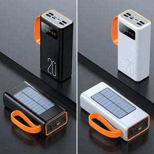 Batterie externe solaire de 20 000 mAh avec panneau solaire et charge rapide "Bluem Solar - YM - 649" - Planète Rando