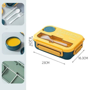 Boîte à déjeuner / boîte à Bento portable 1300ML avec fourchette et cuillère "Wonderful Life - Lunch Box" - Planète Rando
