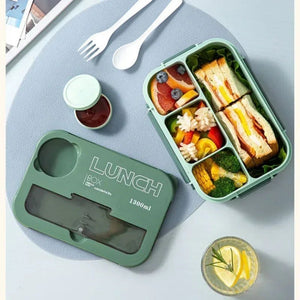 Boîte à déjeuner / boîte à Bento portable 1300ML avec fourchette et cuillère "Wonderful Life - Lunch Box" - Planète Rando
