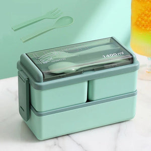 Boîte à déjeuner / boîte à Bento portable avec fourchette et cuillère "Wonderful Life - Lunch Box FF - 10" - Planète Rando