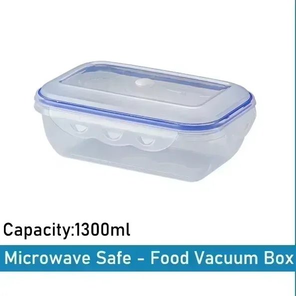 Boîte de conservation sous vide transparente pour aliments compatible micro - ondes "FISHWAVES - Vaccum Fresh Box" - Planète Rando