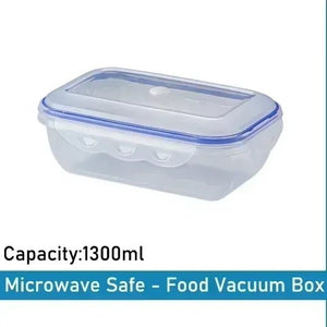 Boîte de conservation sous vide transparente pour aliments compatible micro - ondes "FISHWAVES - Vaccum Fresh Box" - Planète Rando