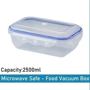 Boîte de conservation sous vide transparente pour aliments compatible micro - ondes "FISHWAVES - Vaccum Fresh Box" - Planète Rando