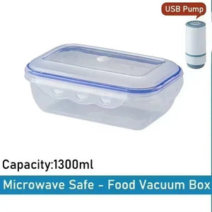 Boîte de conservation sous vide transparente pour aliments compatible micro - ondes "FISHWAVES - Vaccum Fresh Box" - Planète Rando