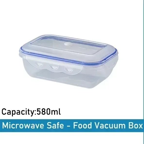 Boîte de conservation sous vide transparente pour aliments compatible micro - ondes "FISHWAVES - Vaccum Fresh Box" - Planète Rando