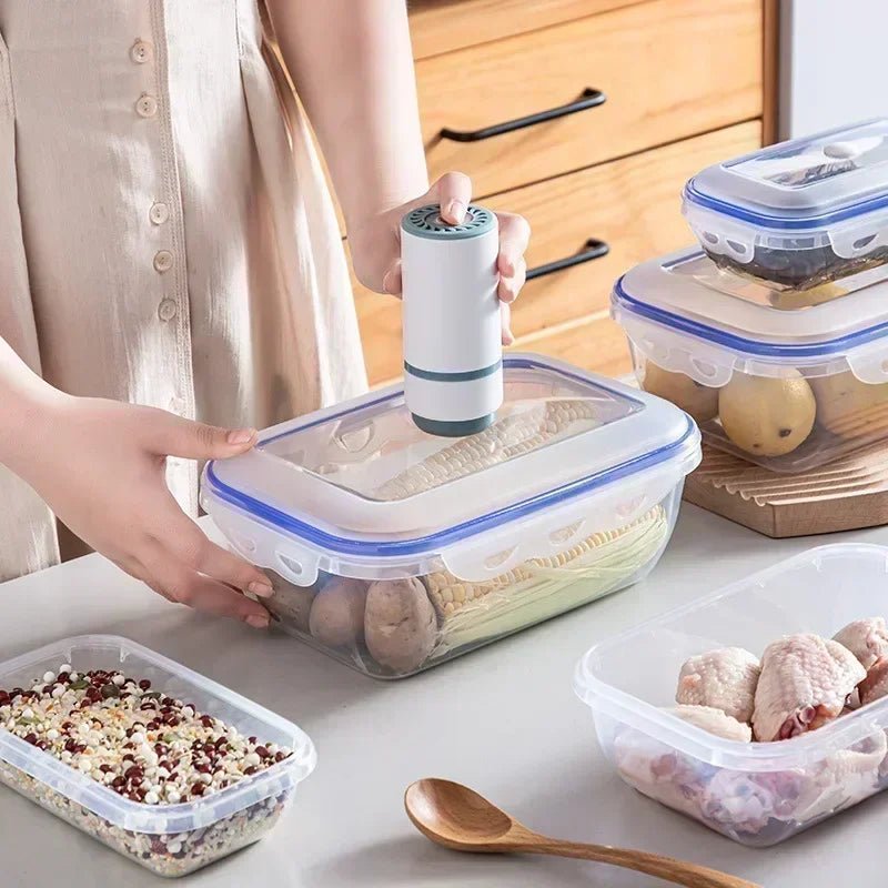 Boîte de conservation sous vide transparente pour aliments compatible micro - ondes "FISHWAVES - Vaccum Fresh Box" - Planète Rando