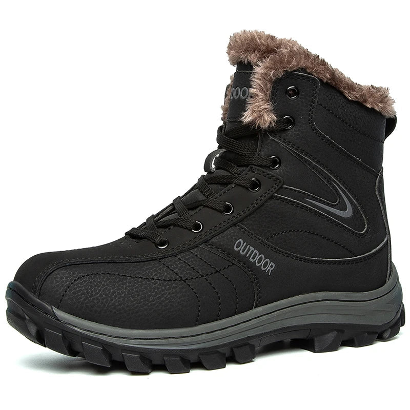 Bottes d'hiver high - top avec doublure polaire imperméables et antidérapantes pour homme "Mixidelai - Moutain boots series" - Planète Rando