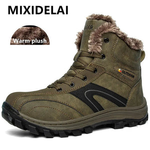 Bottes d'hiver high - top avec doublure polaire imperméables et antidérapantes pour homme "Mixidelai - Moutain boots series" - Planète Rando