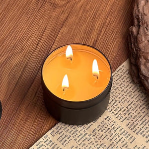 Bougie de survie longue durée 36 heures à 3 mèches en cire d'abeille "CandleTin - Emergency Heat" - Planète Rando