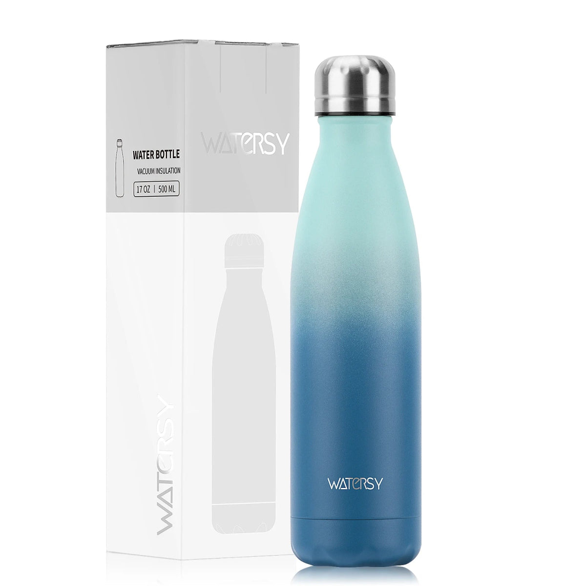 Bouteille d'eau isotherme en acier inoxydable double paroi de 500 ml sans BPA "Watersy - SX - S17" - Planète Rando