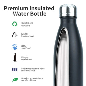 Bouteille d'eau isotherme en acier inoxydable double paroi de 500 ml sans BPA "Watersy - SX - S17" - Planète Rando