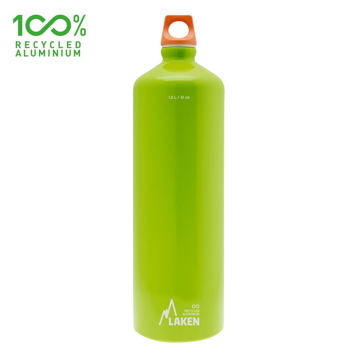 Bouteille en aluminium 100% recyclé 075L / 1L / 1,5L "Laken - Futura" - Planète Rando