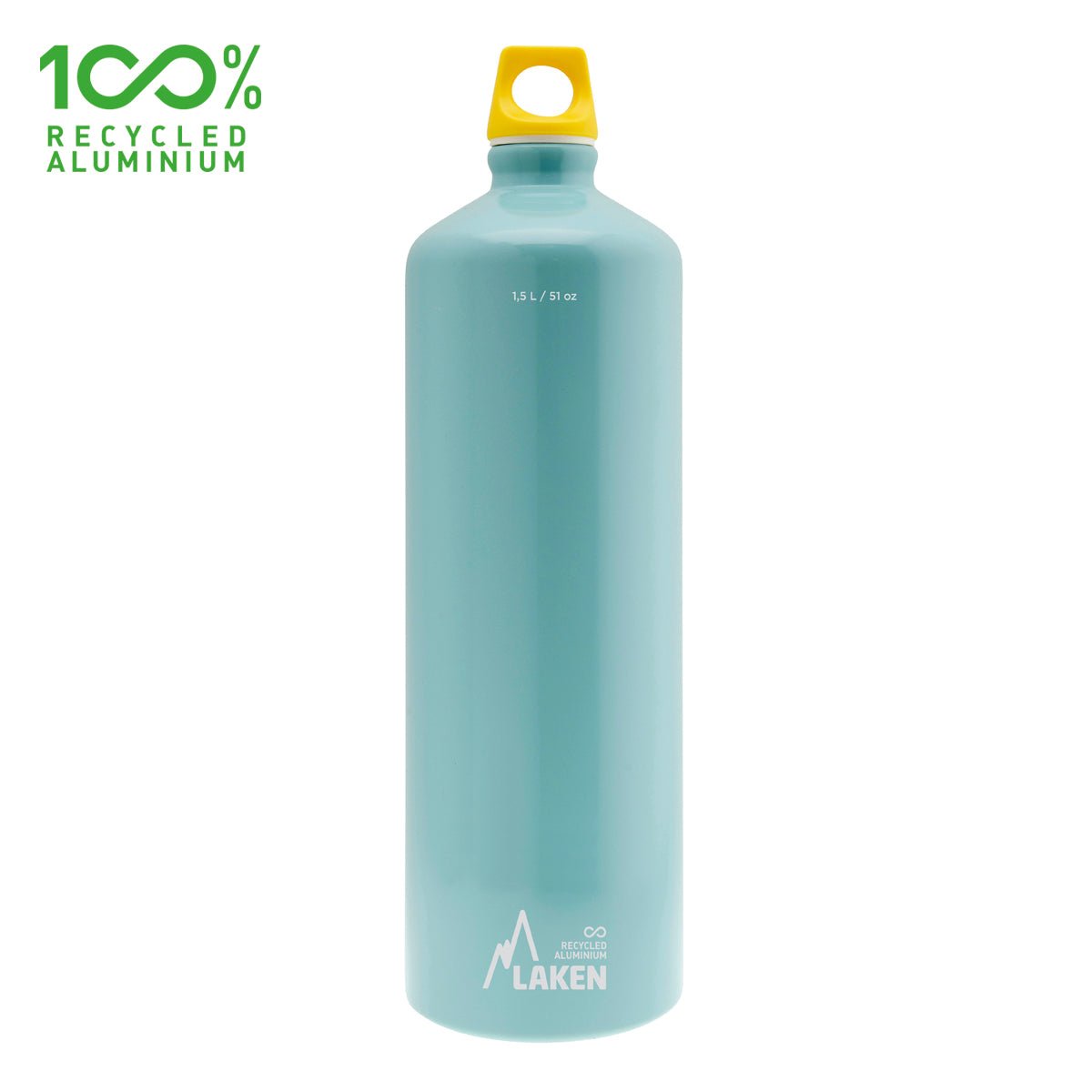 Bouteille en aluminium 100% recyclé 075L / 1L / 1,5L "Laken - Futura" - Planète Rando