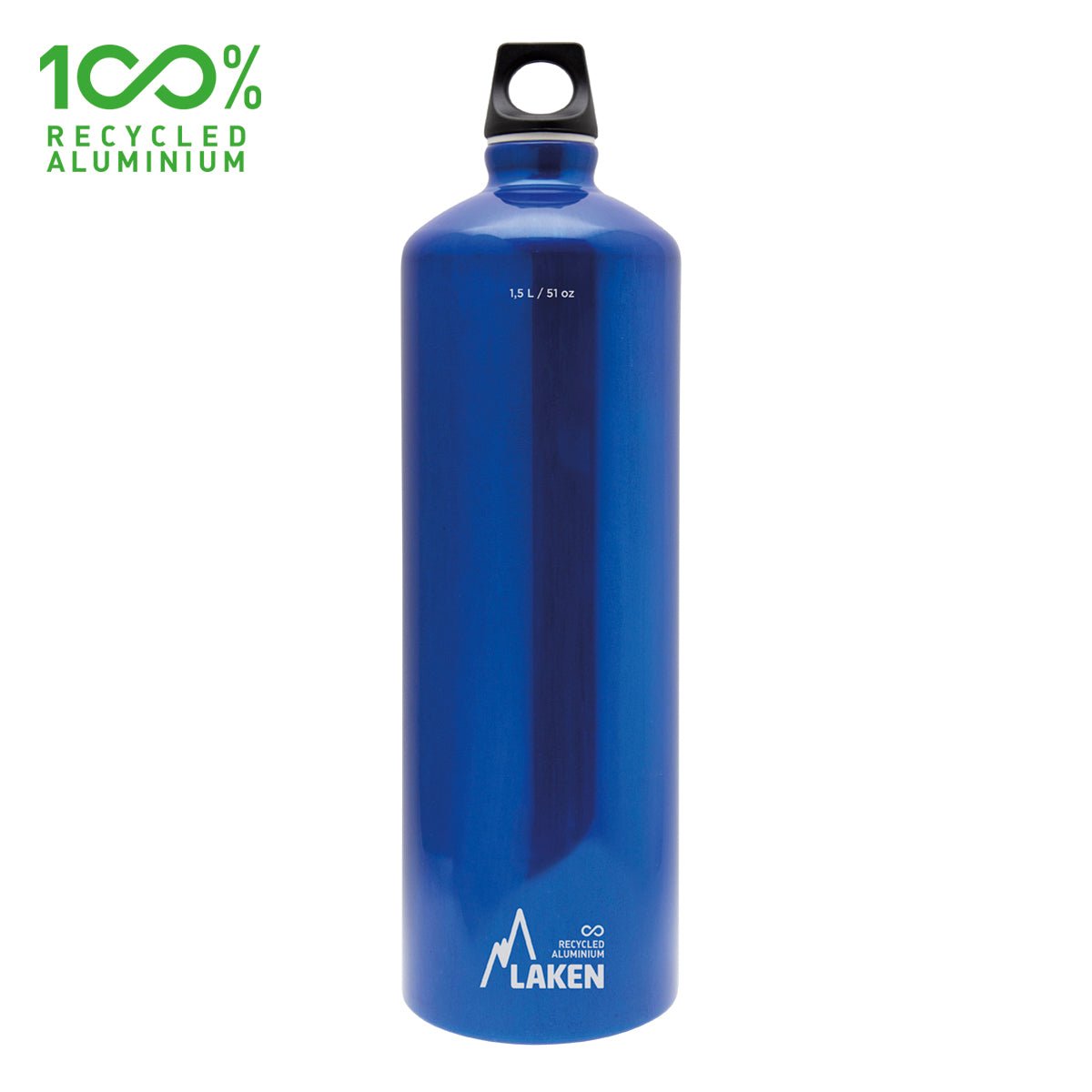 Bouteille en aluminium 100% recyclé 075L / 1L / 1,5L "Laken - Futura" - Planète Rando