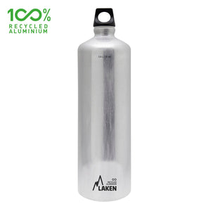 Bouteille en aluminium 100% recyclé 075L / 1L / 1,5L "Laken - Futura" - Planète Rando